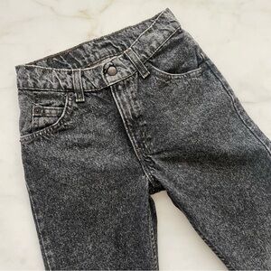 90s Vintage Girls Levi’s Black Acid Wash Straight Leg Jeans - Size 12 Made in US